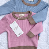 Long Sleeve Top - PINK/BROWN