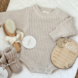 Chunky Knit Romper - OAT