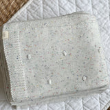 Spotty Textured Blanket - Milk