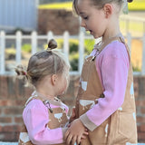 Long Sleeve Top - PINK/BROWN