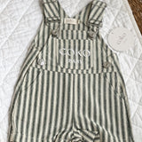 Green Stripe Overalls