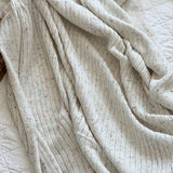 Ribbed Blanket/ Wrap - Milk Fleck